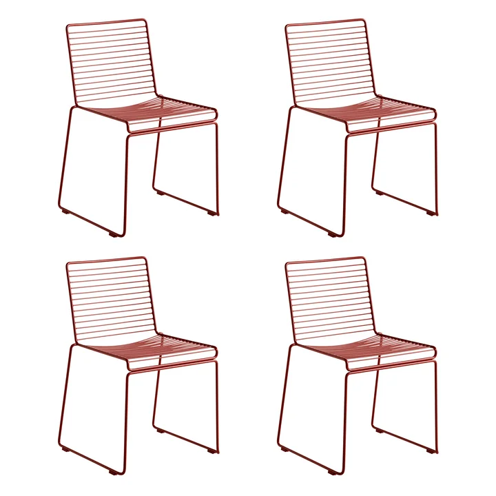 HAY - Hee Dining Chair, rust (set of 4)