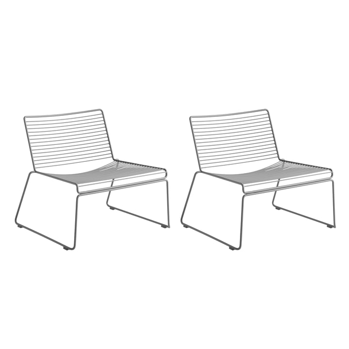 Hay - Hee Lounge Chair , asphalt gray (set of 2)