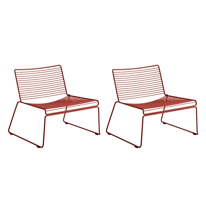 HAY - Hee Lounge Chair , rust (set of 2)