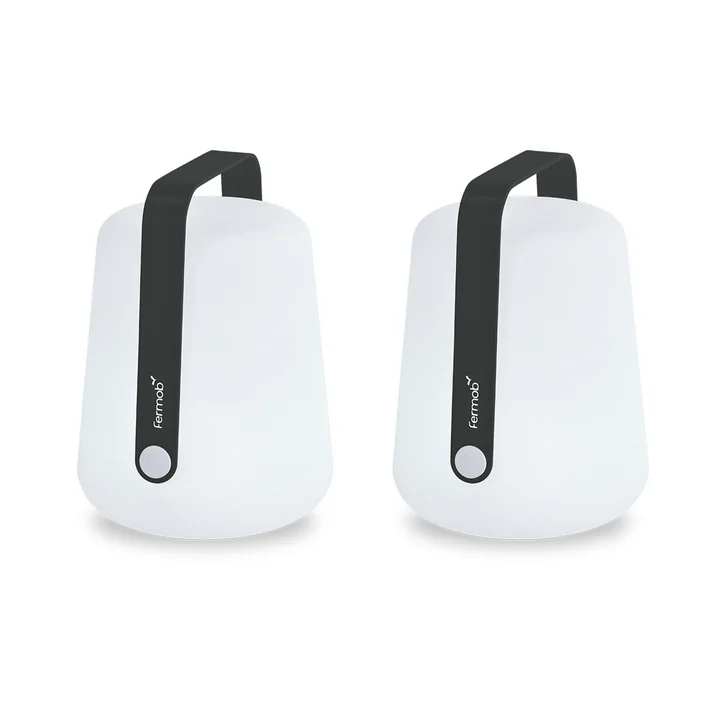 Fermob - Balad Battery LED lamp, H 25 cm, anthracite (set of 2)