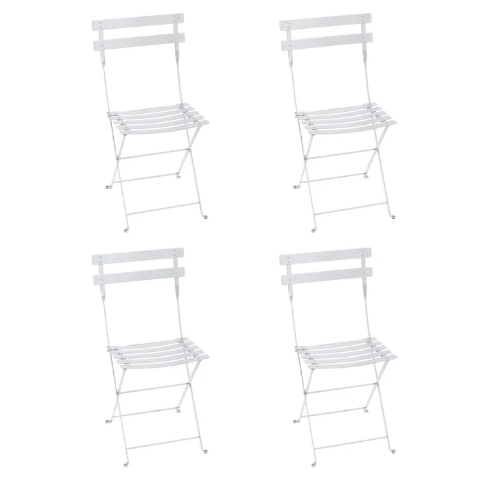 Fermob - Bistro Metal folding chair, cotton white (set of 4)