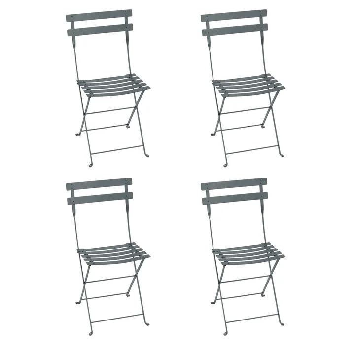 Fermob - Bistro Metal folding chair, thunder gray (set of 4)