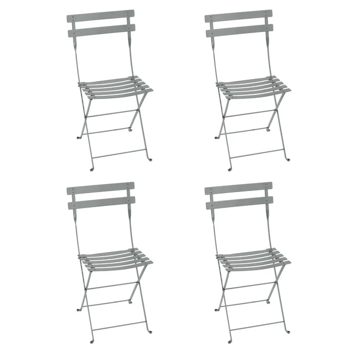 Fermob - Bistro Metal folding chair, lapilla gray (set of 4)