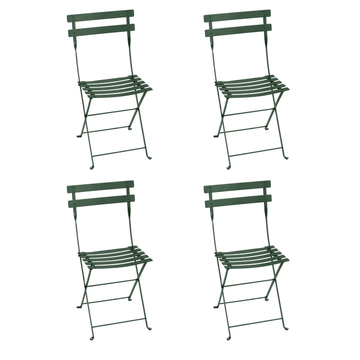 Fermob - Bistro Folding chair metal, cedar green (set of 4)