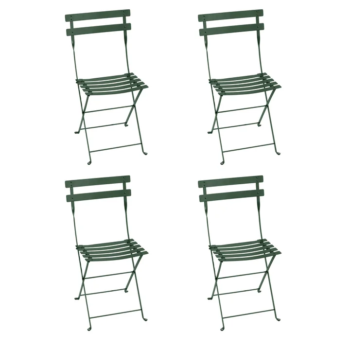 Fermob - Bistro Metal folding chair, cedar green (set of 4)