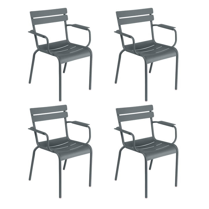 Fermob - Luxembourg Armchair, thunder gray (set of 4)