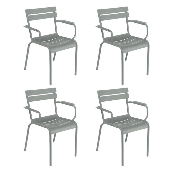 Fermob - Luxembourg Armchair, lapilli gray (set of 4)