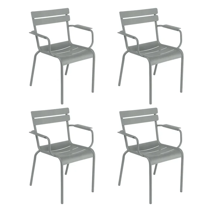 Fermob - Luxembourg Armchair, lapilla gray (set of 4)