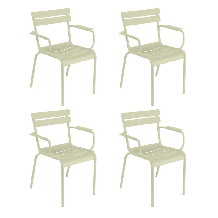 Fermob - Luxembourg Armchair, lime green (set of 4)
