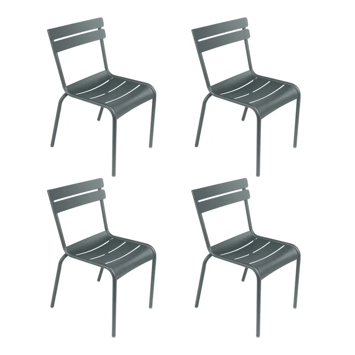 Fermob - Luxembourg Chair, thunder gray (set of 4)
