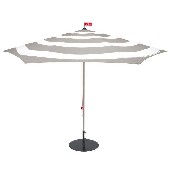 Stripesol Set parasol Ø 350 cm light gray + stand black from Fatboy
