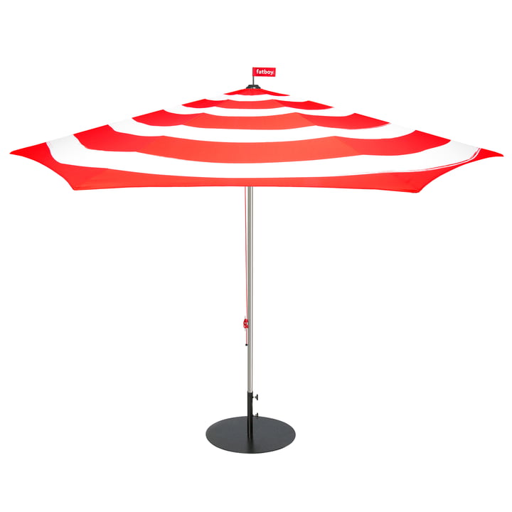 Stripesol Set parasol Ø 350 cm red + stand black from Fatboy