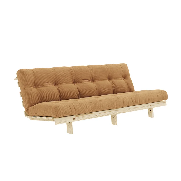 Lean Sofa bed from Karup Design in the natural pine / fudge brown version