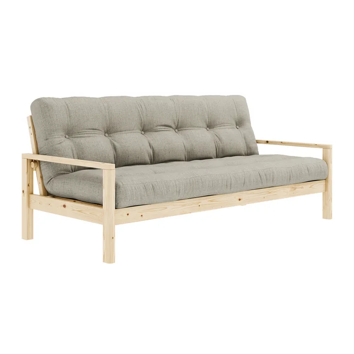 Knob Sofa bed from Karup Design in the finish natural pine / linen (914)