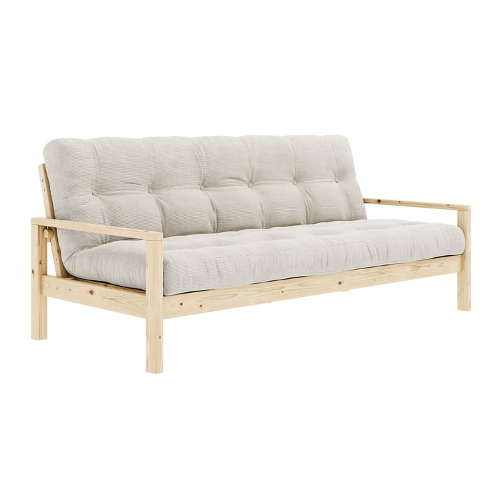 Knob Sofa bed from Karup Design in the finish natural pine / ivory (510)