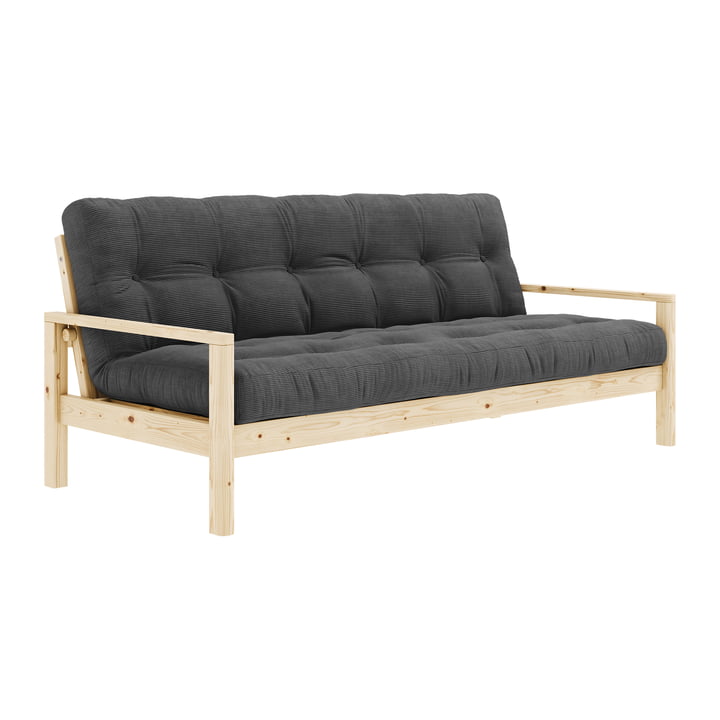 Knob Sofa bed from Karup Design in the finish natural pine / charcoal (511)