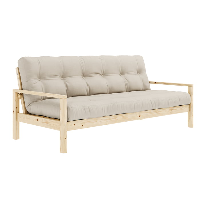 Knob Sofa bed from Karup Design in the finish natural pine / beige (747)