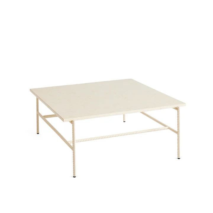 Rebar Coffee Table, 80 x 84 cm, marble beige / alabaster by HAY