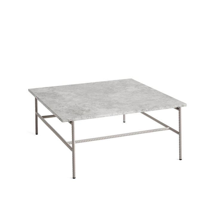 Rebar Coffee Table, 80 x 84 cm, marble gray / fossil gray of Hay
