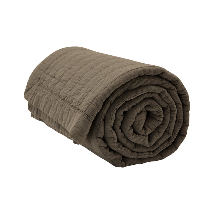 Quilted bedspread Magnhild, 280 x 160 cm, bark from By Nord