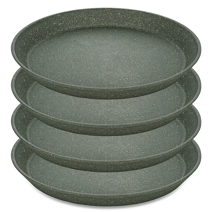 Koziol - CONNECT PLATE Small plate, 20.5 cm, nature ash gray (set of 4)