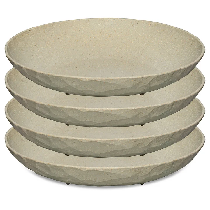Koziol - CLUB PLATE Deep plate, 22 cm, nature desert sand (set of 4)