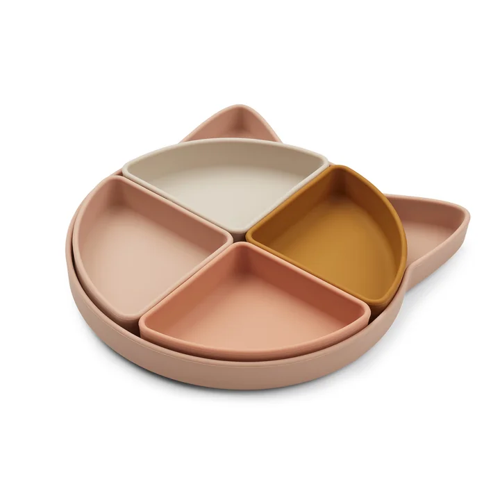 Arne divided plate from LIEWOOD in the design cat, rose