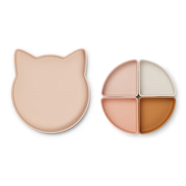 Arne divided plate from LIEWOOD in the design cat, rose