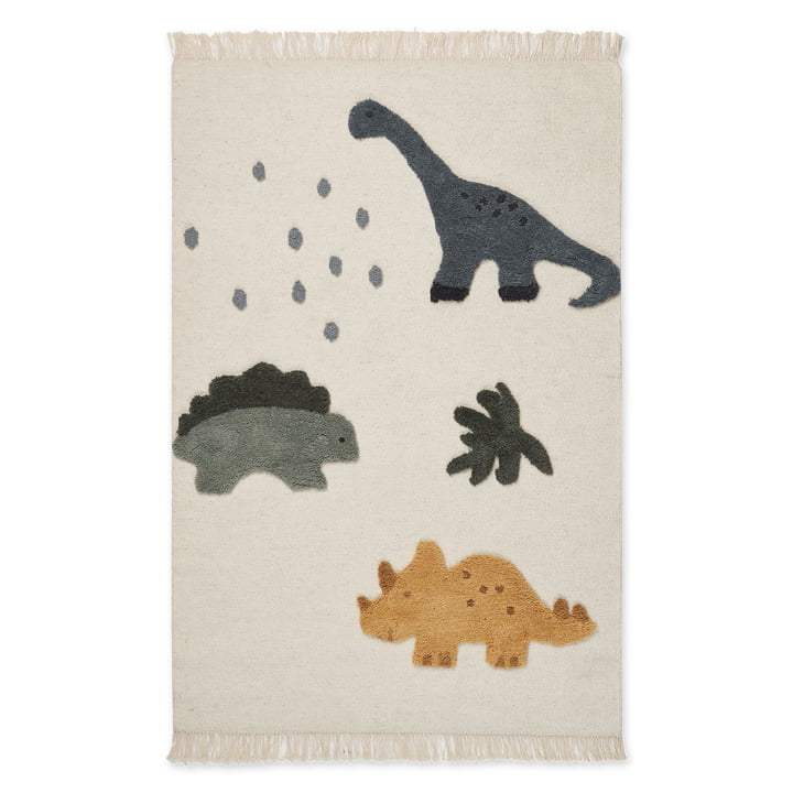 Bent Carpet by LIEWOOD in the version Dino, 105 x 150 cm, multicolored