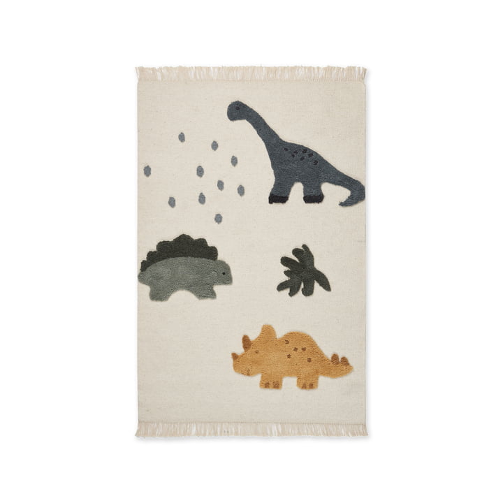 Bent Carpet by LIEWOOD in the design Dino, 80 x 120 cm, multicolored