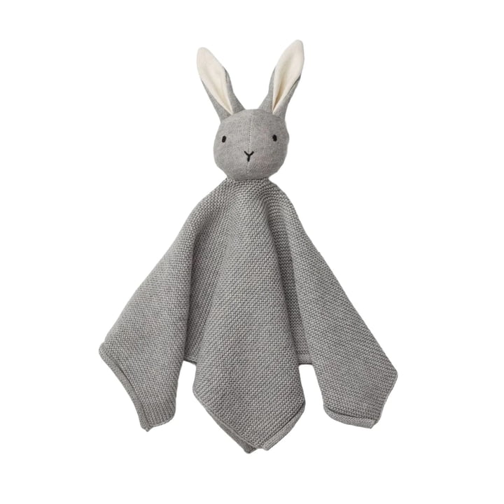 Milo knitted cuddle cloth from LIEWOOD in the design rabbit, grey melange