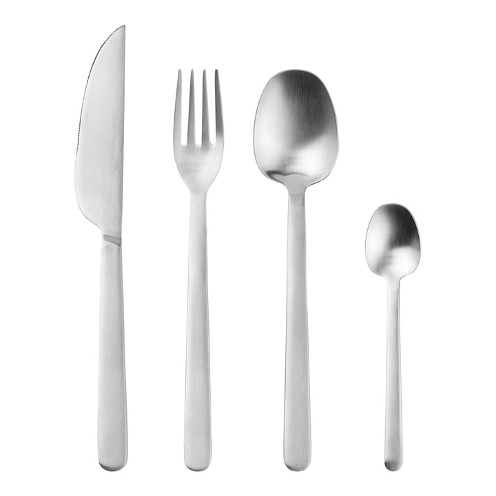Broste Copenhagen - Nordic Bistro Cutlery, Mat Satin Stainless Steel (16-piece)