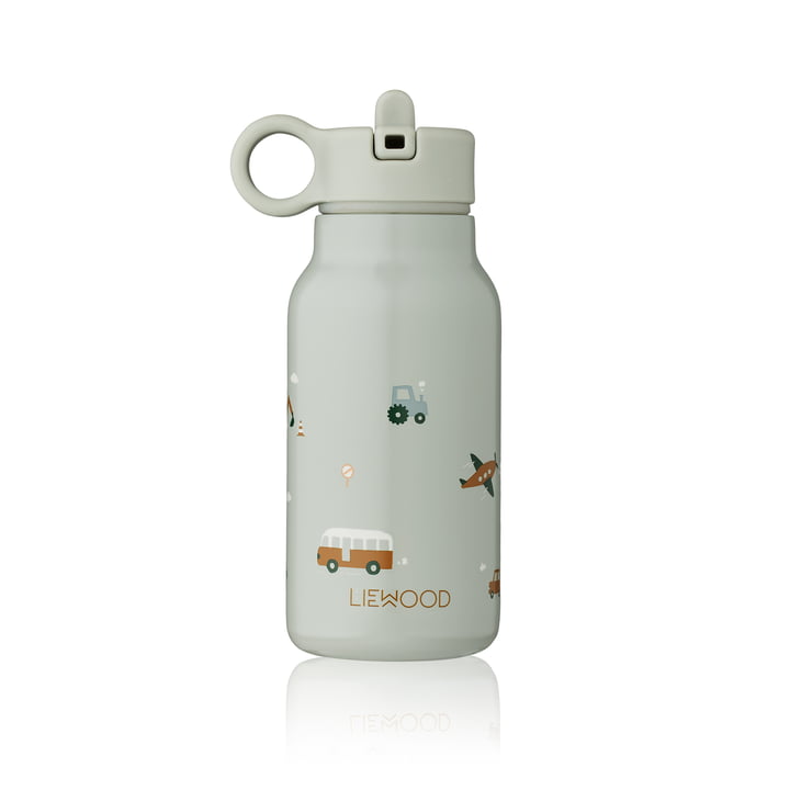 Falk Water bottle from LIEWOOD in the version vehicles, dove blue
