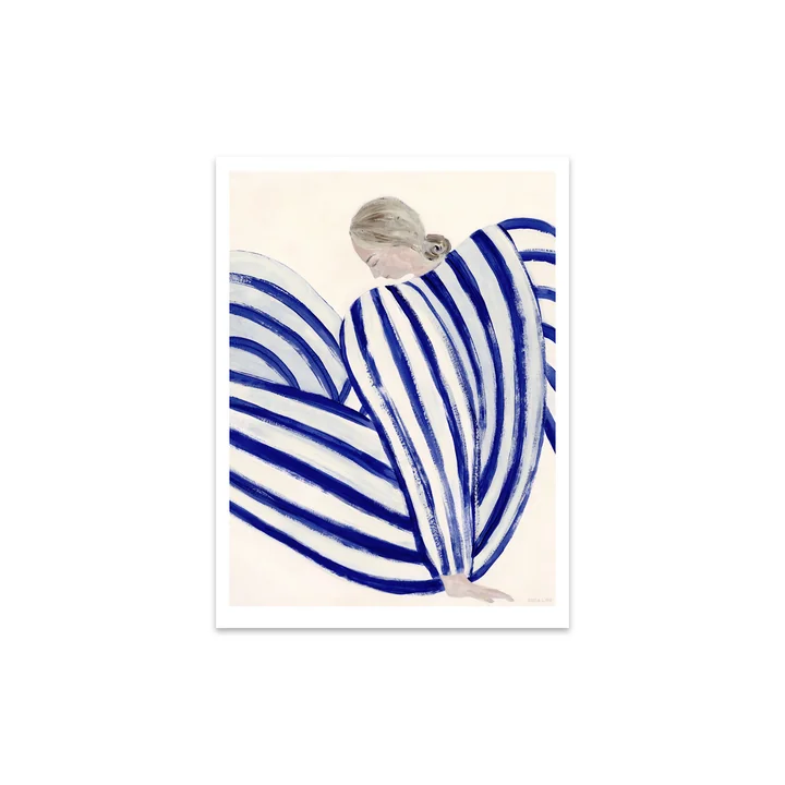 Blue Stripe At Concorde by Sofia Lind, 30 x 40 cm