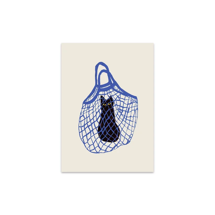 The Cat's In The Bag by Chloe Purpero Johnson, 30 x 40 cm by The Poster Club