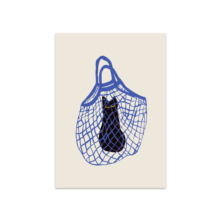 The Cat's In The Bag by Chloe Purpero Johnson, 50 x 70 cm by The Poster Club