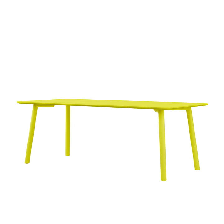 Meyer Color Table 200 x 92 cm, ash lacquered, sulfur yellow from OUT Objekte unserer Tage