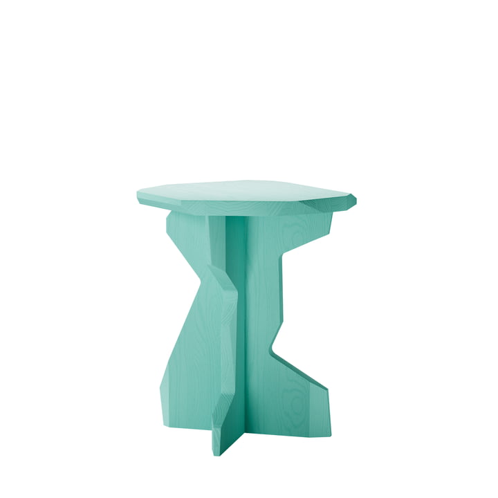 Fels Stool, solid lacquered ash, mint by OUT Objekte unserer Tage