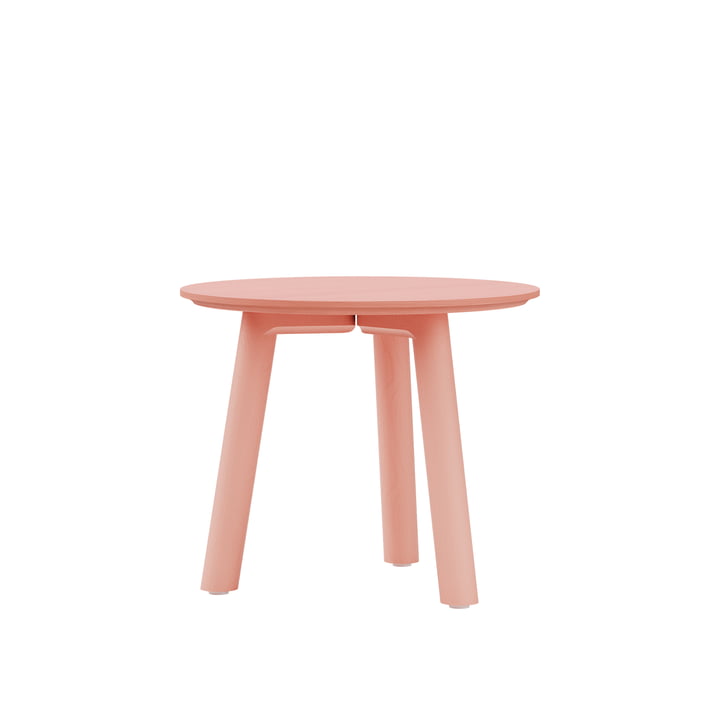 Meyer Color Coffee table Medium H 45cm, ash lacquered, apricot pink of OUT Objekte unserer Tage