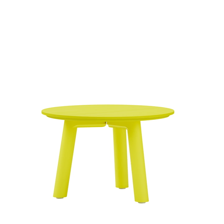 Meyer Color Coffee table Medium H 35cm, ash lacquered, sulfur yellow of OUT Objekte unserer Tage