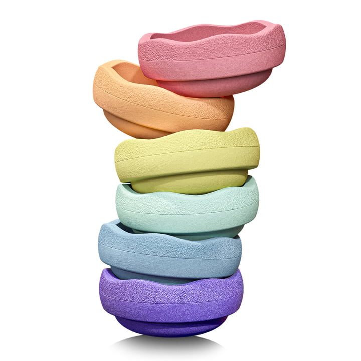 Stapelstein® - Original rainbow pastel, multicolor (set of 6)