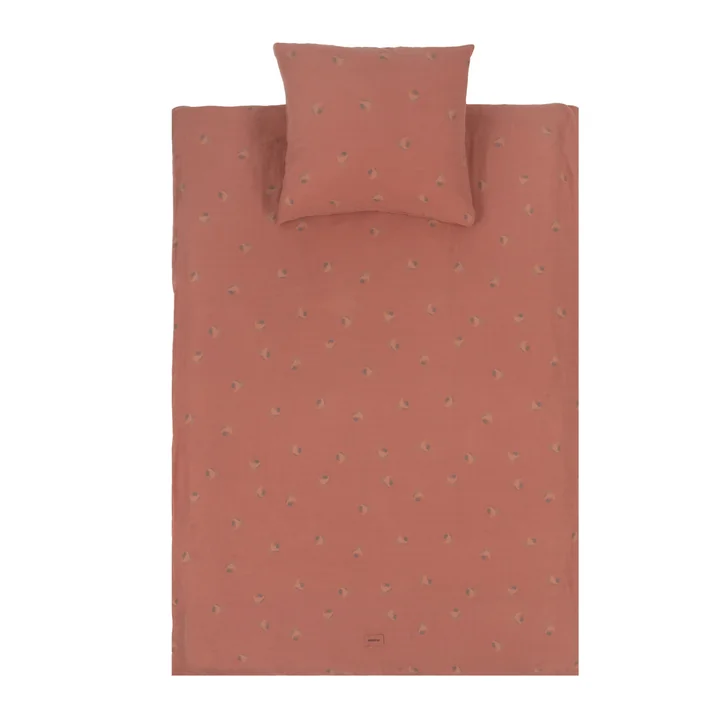 Wabi Sabi Children's muslin bed linen, 100 x 140 cm, blossom rosewood by Nobodinoz