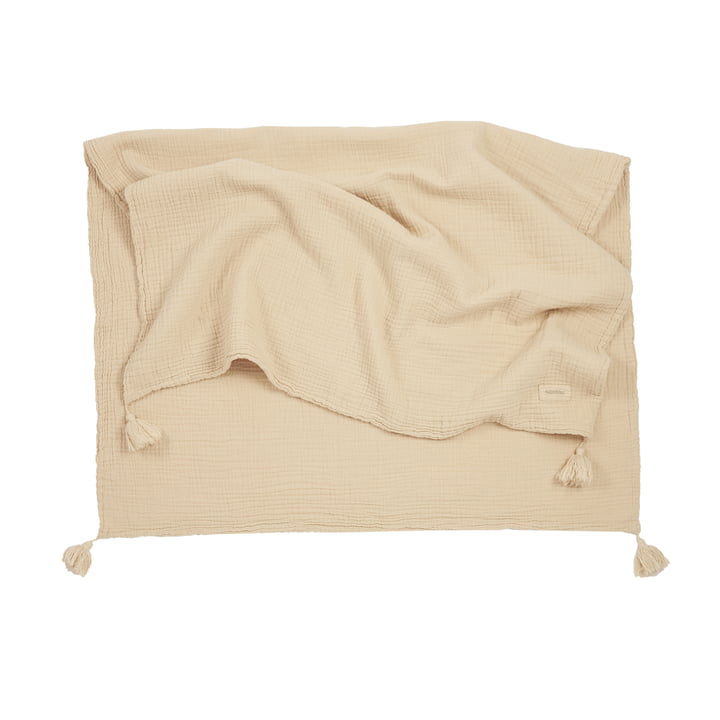 Nobodinoz - Wabi Sabi Muslin blanket, 65 x 100 cm, ginger