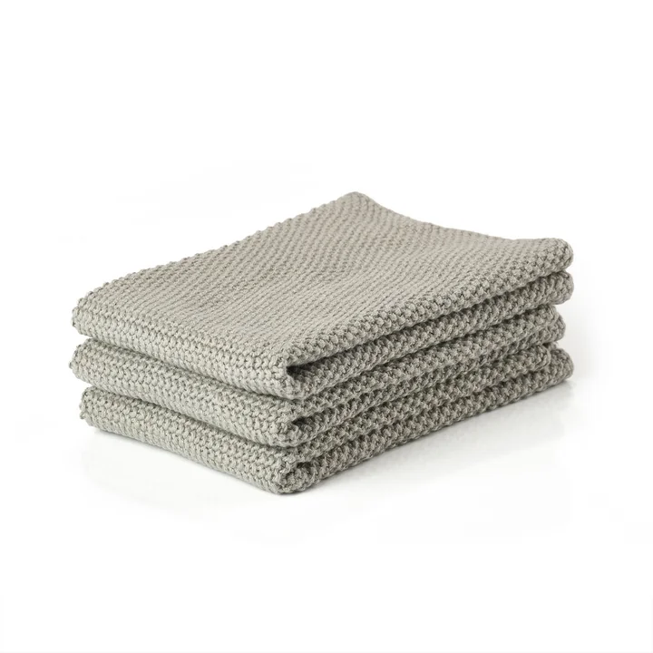 Zone Denmark - Cleaning cloth, 27 x 27 cm, mud (set of 3)