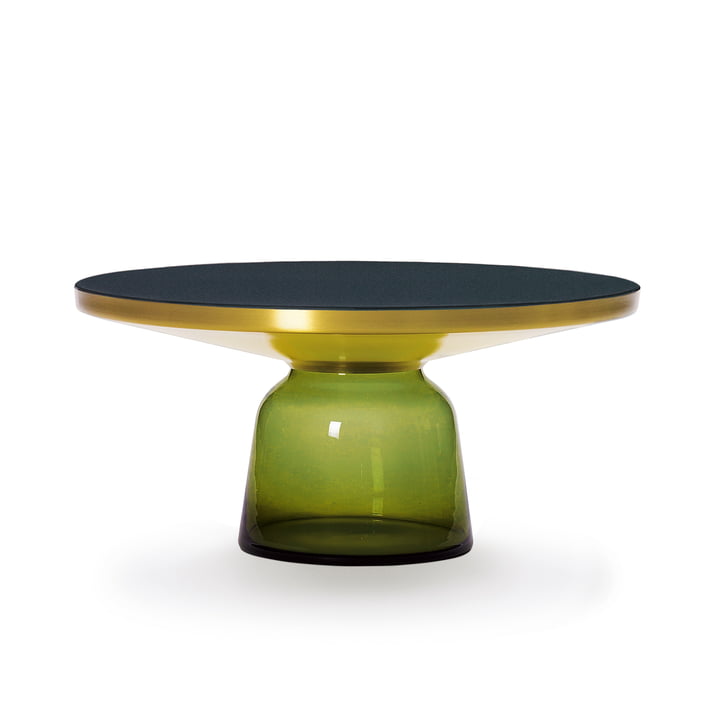 ClassiCon - Bell Coffee table, brass / olive green