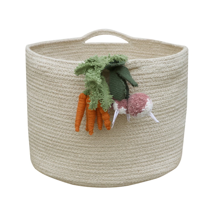 Storage basket, Veggies, natural / orange from Lorena Canals