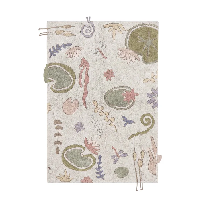 Botanic Fantasy Carpet, 140 x 200 cm, green / rose / nature from Lorena Canals