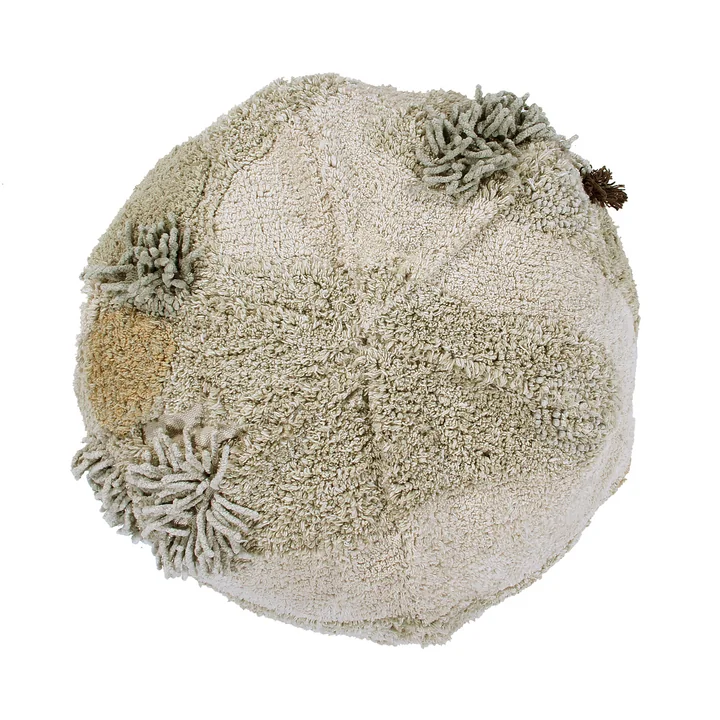 Mossy Rock Pouf, Ø 50 cm, green / beige from Lorena Canals