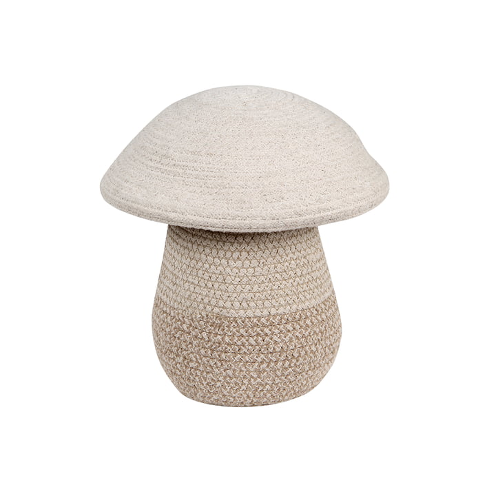 Mushroom storage basket, baby, Ø 23 x 27 cm, natural / beige by Lorena Canals