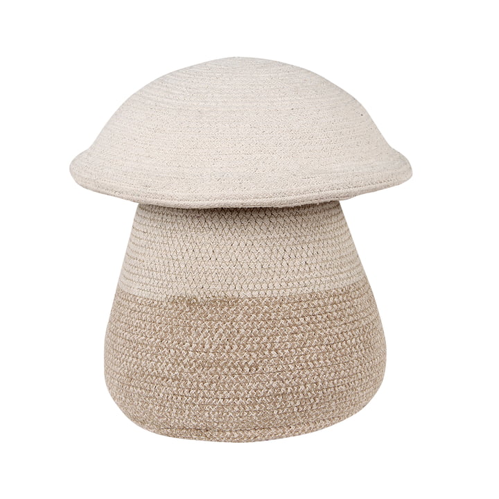 Mushroom storage basket, mom, Ø 33 x 38 cm, natural / beige by Lorena Canals